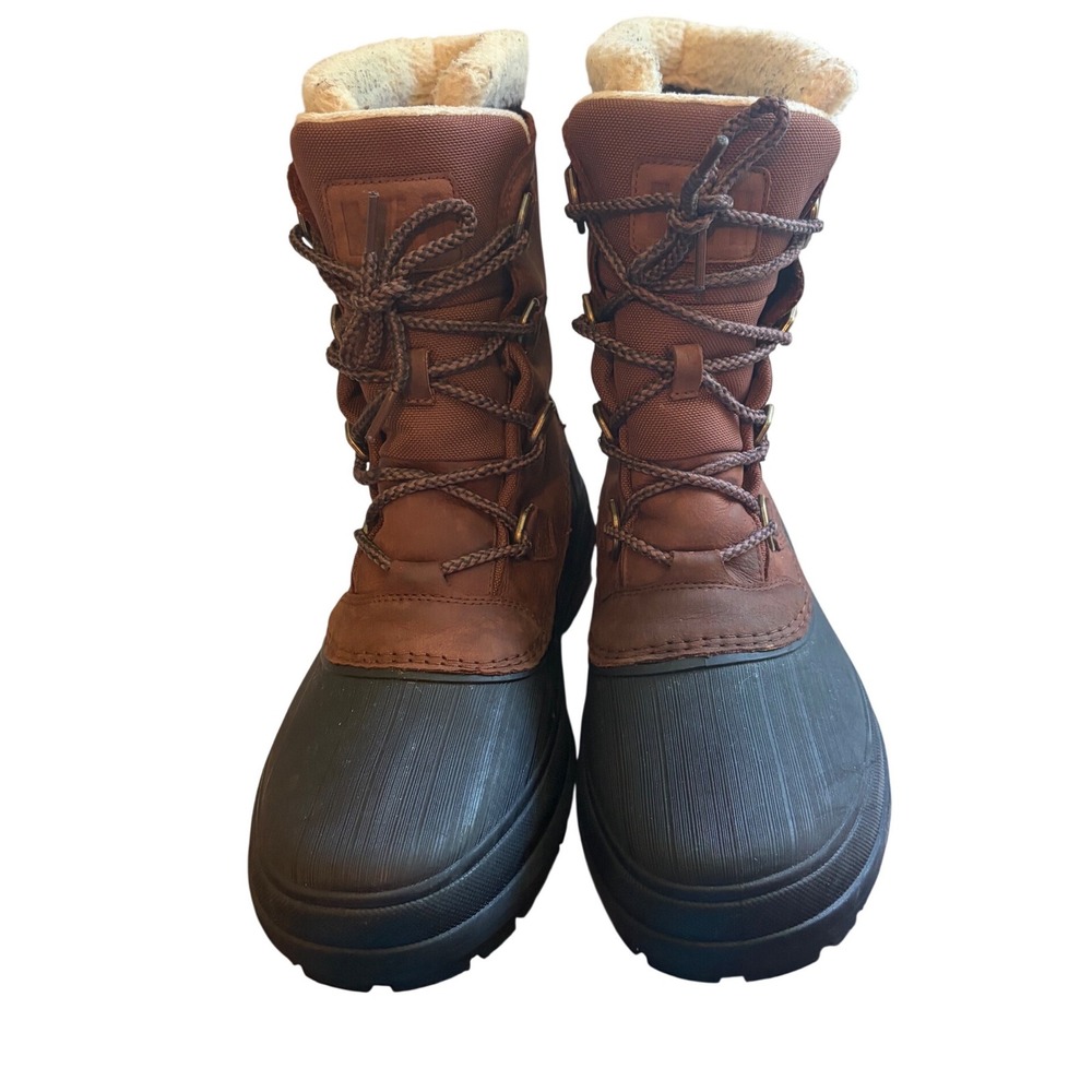 Helly‎ Hansen Mens Brown Leather Insulated Snow Duck Boots Size 10 Lug Sole HH